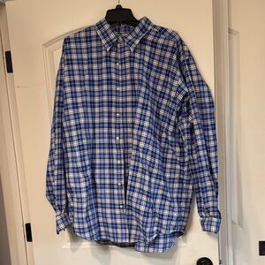 Polo Ralph Lauren Blue and White Checkered Dress Shirt